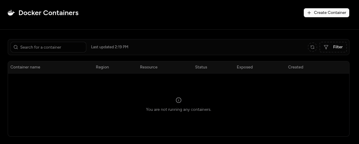 Create Container