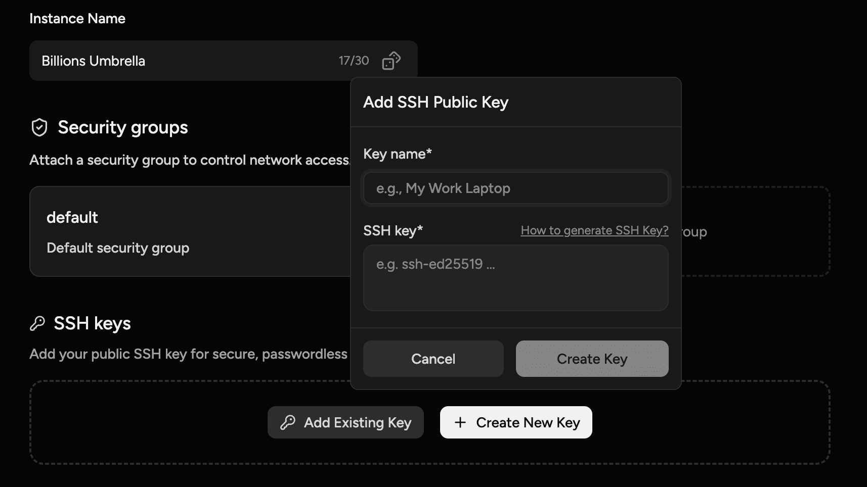 Add SSH key